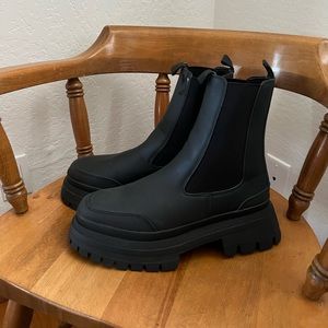 ASOS Design chunky sole Chelsea boots faux leather